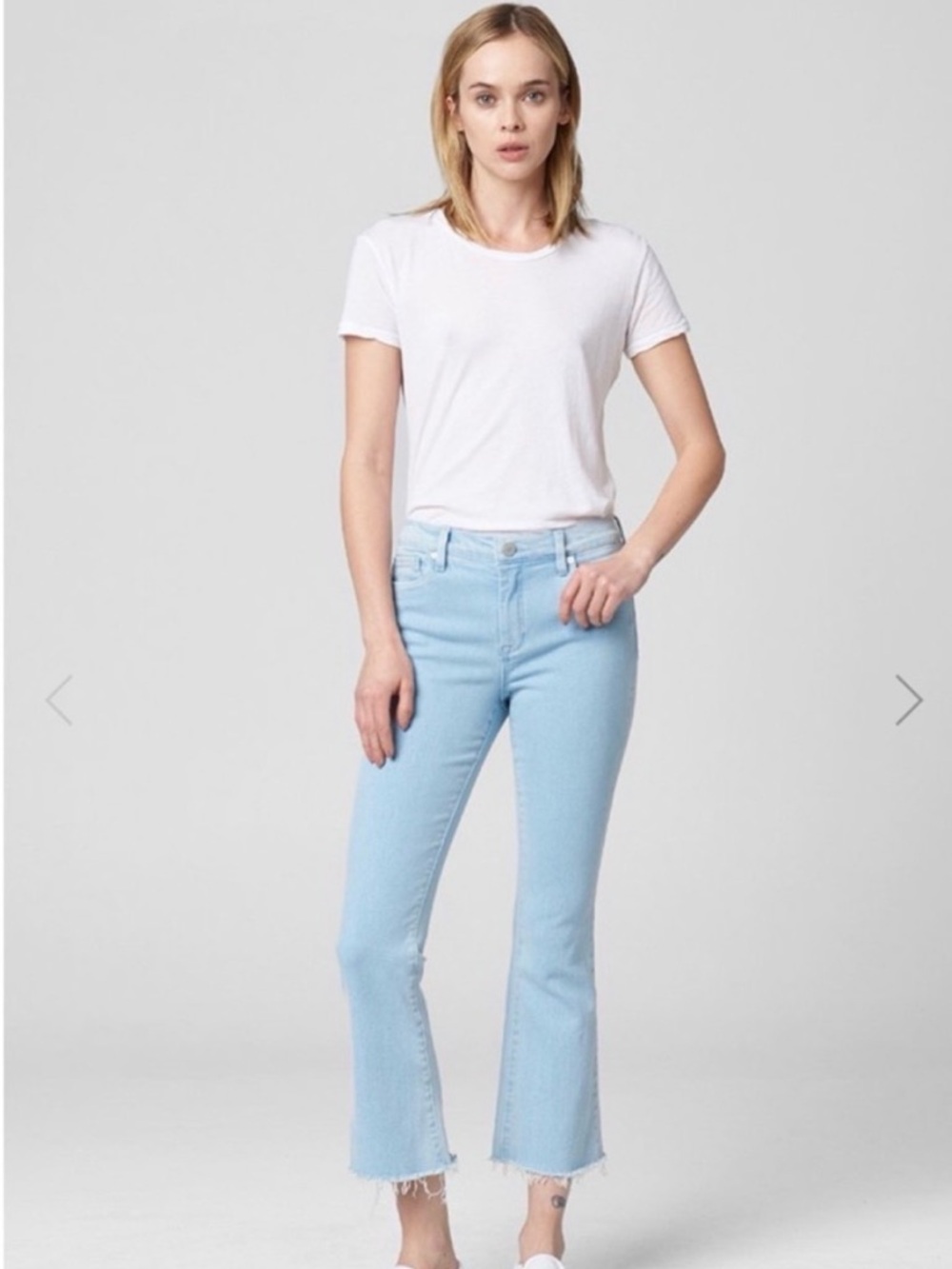 Blank NYC The Varick Kick Flare Light Wash Jeans Stretch size 27